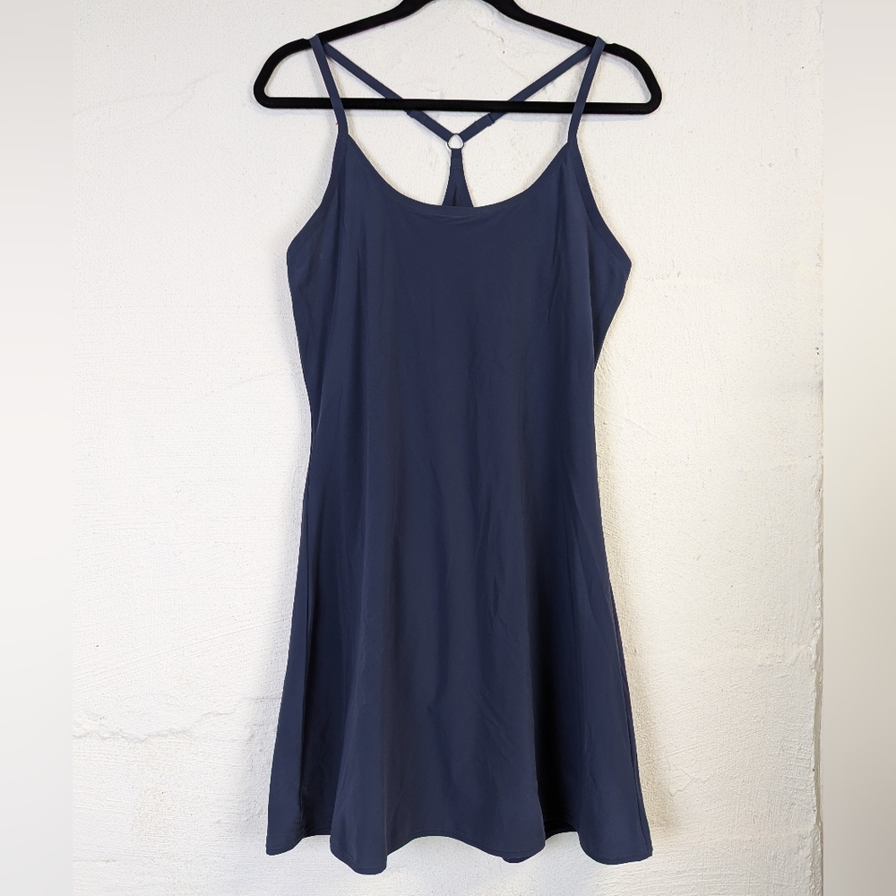 Outdoor Voices Tennis Dress Womens Medium Blue Shorts Exercise Athletic Sporty